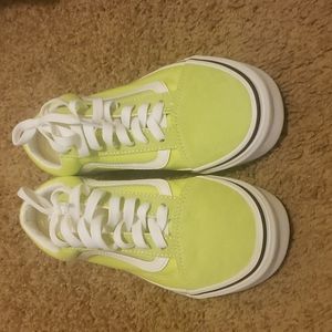 Neon green Vans PRICE FIRM!!
